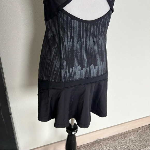 Lululemon Ace Dress Black Scratch Match Black Multi Casual Women’s Activewear - Picture 10 of 11
